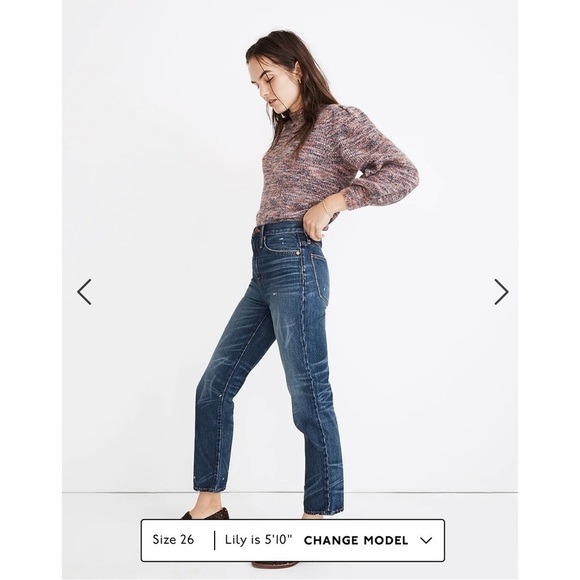 Madewell Classic Straight Leg Jeans in Croston Wash Size 24 - Picture 3 of 15